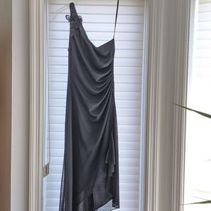 Asymmetrical One Shoulder Evening Dress